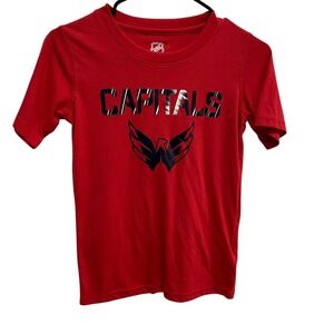 NHL Washington Capitals Youth T-Shirt Short Sleeve‎ Graphic Tee Red S-CH-P-8